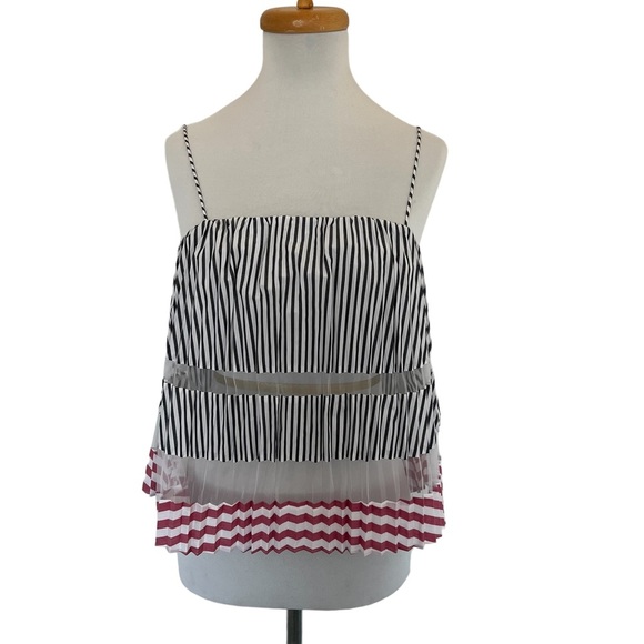 NWOT Club Monaco Striped Sunburst Tank Top M - Picture 3 of 8